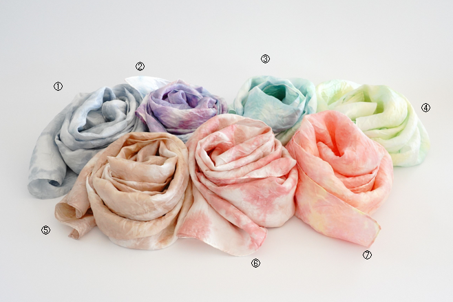 川俣シルクツイルストール【送料込】7F-016