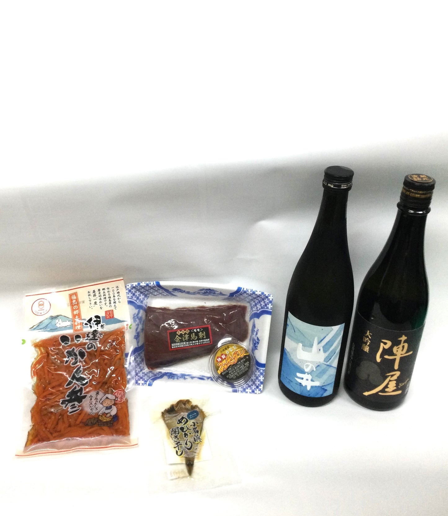 ふくしま自慢の日本酒とおつまみセット馬刺し入り【送料込】_2