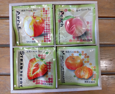 緑茶くだもの個包装4種（12個）セット【送料込】7D-023