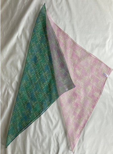 妖精の羽オーガンジースカーフ（会津型・山柄） ※化粧箱入り【送料込】7F-015