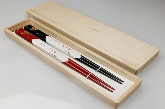 花黒朱　箸セット・めで鯛 【送料込】 8F-009